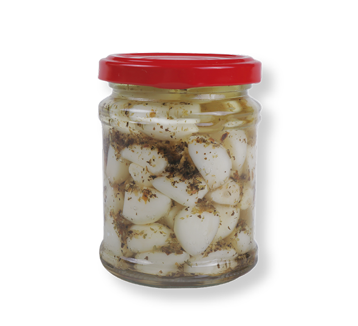 marinated garlic with herbs